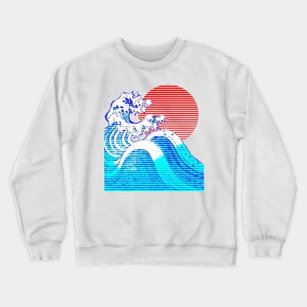 Great wave Crewneck Sweatshirt by hardcore repertoire
